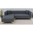 Lewis 4 Seater L Shaped Sofa for Living Room Dark Grey LHS | Modular Corner Sofa 4 Seat | 4 Seater L Shape Sofa Set for Living Room Wedding Gifts