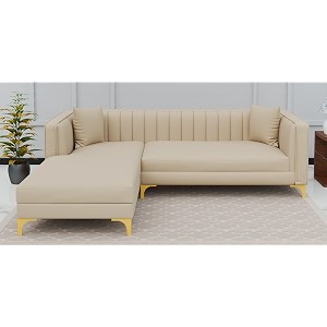lewis 4 seater sofa l shape for living room cream lhs  corner sofa set 4 seater l-shaped  premium fabric sofa set for guest room kids room
