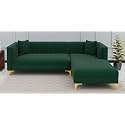Lewis L Shape Sofa 4 Seater for Hall Green RHS | L Shaped 4 Seater Sofa Lounger for Living Room | Modern L Shape Corner Sofa with Cushion for Home