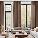 Nanspring Extra Long Linen Curtains 144 Inch