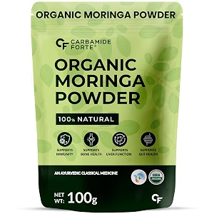 carbamide forte 100 organic moringa powder - moringa oleifera - usda certified  moringa leaves powder  moringa powder organic for immunity digestion amp energy  drumstick leaves powder - 100g