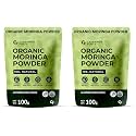 Carbamide Forte 100% Moringa Powder Organic - USDA Certified | Moringa Leaves Powder Organic for Immunity, Digestion &amp; Energy | 100g (Pack of 2)