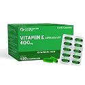 Carbamide Forte 400mg Vitamin E Capsules for Face and Hair | 100% Natural Vitamin E Supplement with Vitamin E Oil | Paraben Free - 120 Capsules
