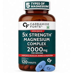 carbamide forte magnesium supplement with 5x strength formulated with magnesium glycinate citrate gluconate aspartate amp oxide  2000 mg per serving  120 tablets