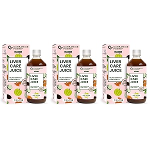 carbamide forte ayurvedic liver care juice  herbal liver detox supplement  antioxidant-rich formula with 5 ayurvedic herbs  liver cleanser for detox amp digestion  no added sugar amp artificial colour  1l
