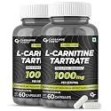 Carbamide Forte L Carnitine Supplement 1000mg Capsules for Men &amp; Women | Pre Workout Supplement - 60 Veg Capsules (Pack of 2), 2 count
