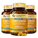 Carbamide Forte Curcumin Tablets with Piperine Tablets with 95% Curcuminoids |Anti inflammatory Supplement for Adults with Curcuma Longa, Turmeric Powder & Ginger – 60 Veg Tablets (Pack of 3)
