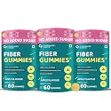 Carbamide Forte Fiber Gummies | Daily Fiber Supplement Gummies Supports Healthy Digestion &amp; Supports Blood Sugar Management | Prebiotic Dietary Fiber Supplement | 60 Veg Apple Flavoured Gummies