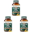 Carbamide Forte Flaxseed Oil Capsules – 1000mg Cold Pressed | Omega 3 Vegetarian Capsules | Flax Seed Oil with Omega 3, 6 & 9 | No Fishy Burps | Supports Heart Health, Joints & Digestion - 60 Capsules