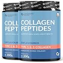 Carbamide Forte Hydrolyzed Collagen Powder | Type 1 & 3 Collagen Peptides Powder for Glowing Skin & Hair - Unflavored - Collagen Supplements for Women & Men - 200g (Pack of 2)