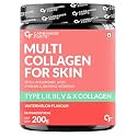 Carbamide Forte Hydrolyzed Multi Collagen Powder With Marine Collagen, All 5 Types of Collagen Peptides Included - TYPE I, II, III, V, X Collagen Supplements for Women &amp; Men, Watermelon Flavor - 200g