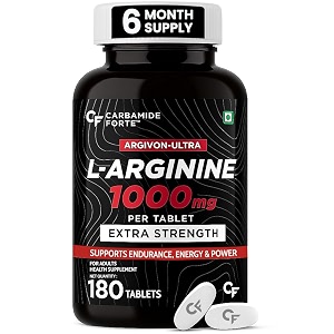 carbamide forte l arginine 1000mg tablets  l arginine tablet supplement for men amp women  nitric oxide booster  supports blood flow oxygen delivery amp workout performance  veg 180 tablets