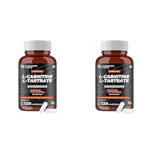 carbamide forte l-carnitine l-tartrate 1000mg capsules for men amp women  pre workout supplement - 120 veg capsules pack of 2
