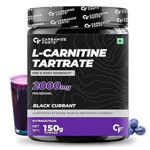 carbamide forte l carnitine powder for men amp women  l carnitine tartrate fat burn amp muscle recovery  l-carnitine powder pre amp post workout supplement  blackcurrant flavor - 150g
