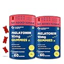 Carbamide Forte Melatonin 10mg Gummies for Better Sleep | Sleep Supplement - 60 Veg Gummies (Pack of 2)