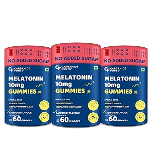 carbamide forte melatonin 10mg sleep gummies for men amp women  sleep supplements- 60 veg gummies pack of 3