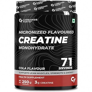 carbamide forte creatine powder  creatine monohydrate powder 250g cola flavor for lean muscle strength amp energy  gym supplements for men amp women- 250g