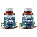 Carbamide Forte Multivitamin for Men with Probiotics Supplement - 60 capsules|Comprehensive Multivitamin Tablets for Men with Ginseng,Grape Seed Extract,Vitamin C,and Vitamin K2 MK7,2 count