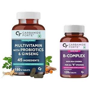 carbamide forte multivitamin tablets for men and women - 180 veg tablets amp carbamide forte vitamin b-complex tablets vitamin b complex supplements for women amp men - 120 vegetarian tablets