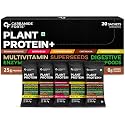 Carbamide Forte Plant Protein Powder - Plant Based Protein Powder with Multivitamin, Minerals, Superfoods, Pea Protein Powder, Digestive Enzymes | 5 Flavors Plant Protein Powder For Men - Pack Of 20