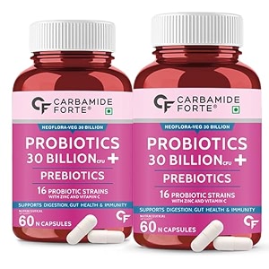 carbamide forte probiotics supplement 30 billion for women amp men - 60 veg capsules pack of 2