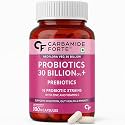 Carbamide Forte 30 Billion CFU Probiotics Supplement with Prebiotics | 16 Probiotic Strains | Daily Probiotic Supplement to support Gut Health &amp; Digestion | 60 Veg Capsules