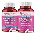 Carbamide Forte Probiotics Supplement 30 Billion for Women & Men - 60 Veg Capsules (Pack of 2)