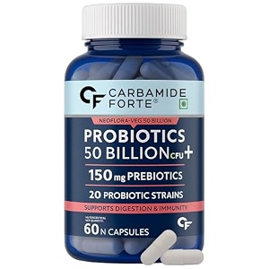 carbamide forte probiotics supplement 50 billion  60 veg capsules amp testosterone supplement  60 veg tablets combo