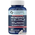 Carbamide Forte Probiotics Supplement 50 Billion CFU for Women &amp; Men | Probiotics for Gut Health Supplement | Support Digestion &amp; Immunity | Gut Health Probiotics – 10 Veg Capsules (Pack of 2)