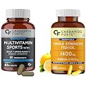 Carbamide Forte Triple Strength Fish Oil 1400mg with Omega 3 900mg - 60 Softgel Capsules &amp; Carbamide Forte Multivitamin for Sports Tablets- 81 Ingredients - 60 Tablets