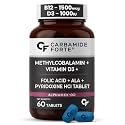 Carbamide Forte Vitamin B12 1500mcg with Vitamin D3 | Vitamin B12 Supplements for Men &amp; Women | Methylcobalamin 1500 mcg with Vitamin D Tablets - 60 Tablets