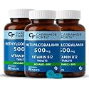 Carbamide Forte Vitamin B12 Supplements 500 mcg - Methylcobalamin B12 Vitamin Tablets for Men &amp; Women - 90 Veg Tablets (Pack of 3)