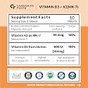 Carbamide Forte Vitamin D3 K2 MK7 | Plant Based Veg Vitamin D3 Supplement Lichen Source with Vitamin K2 MK7 Menaquinone - 10 Veg Tablets (Pack of 2)