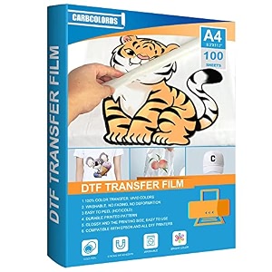 dtf transfer film 100 sheets-a4 pet heat transfer paper for dyi direct on t-shirtssocksbagstextile-8334 x 11734