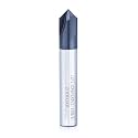 Carbide Chamfer End Mill 90 Degree 3/8" Shank Dia - V Groove, AlTiN Coated 4 Flute - for Alloy Steels,Hardened Steels