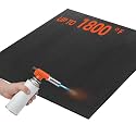 Carbon Felt Fireproof Welding Blanket, Heat Resistant Up to 1800°F, 12 * 12 in Flame Retardant Fabric Carbon Felt for Stove Wick, Heat Shield for Soldering, Firepit, Smoker, Black
