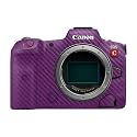 Carbon Fiber Camera Skin Compatible with Canon EOS R5C (2022) - Solid Purple - Premium 3M Vinyl Protective Wrap Decal Cover - Easy to Apply | Crafted in the USA by MightySkins