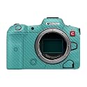 Carbon Fiber Camera Skin Compatible with Canon EOS R5C (2022) - Solid Turquoise - Premium 3M Vinyl Protective Wrap Decal Cover - Easy to Apply | Crafted in the USA by MightySkins
