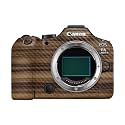 Carbon Fiber Camera Skin Compatible with Canon EOS R6 Mark III (2025) - Dark Zebra Wood - Premium 3M Vinyl Protective Wrap Decal Cover - Easy to Apply | Crafted in the USA by MightySkins