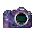 Carbon Fiber Camera Skin Compatible with Canon EOS R6 Mark III (2025) - Violet Stars - Premium 3M Vinyl Protective Wrap Decal Cover - Easy to Apply | Crafted in the USA by MightySkins