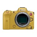 Carbon Fiber Camera Skin Compatible with Canon EOS R5C (2022) - Solid Marigold - Premium 3M Vinyl Protective Wrap Decal Cover - Easy to Apply | Crafted in the USA by MightySkins