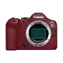 Carbon Fiber Camera Skin Compatible with Canon EOS R6 Mark III (2025) - Solid Burgundy - Premium 3M Vinyl Protective Wrap Decal Cover - Easy to Apply | Crafted in the USA by MightySkins