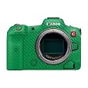 Carbon Fiber Camera Skin Compatible with Canon EOS R5C (2022) - Solid Green - Premium 3M Vinyl Protective Wrap Decal Cover - Easy to Apply | Crafted in the USA by MightySkins