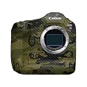 Carbon Fiber Camera Skin Compatible with Canon EOS R1 (2024) - Green Camouflage - Premium 3M Vinyl Protective Wrap Decal Cover - Easy to Apply | Crafted in the USA by MightySkins