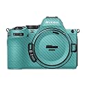 Carbon Fiber Camera Skin Compatible with Nikon Z5 II (2025) - Solid Turquoise - Premium 3M Vinyl Protective Wrap Decal Cover - Easy to Apply | Crafted in the USA by MightySkins