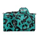 Carbon Fiber Camera Skin Compatible with Nikon Z5 II (2025) - Teal Leopard - Premium 3M Vinyl Protective Wrap Decal Cover - Easy to Apply | Crafted in the USA by MightySkins