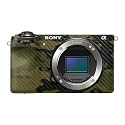 Carbon Fiber Camera Skin Compatible with Sony A6700 Mirrorless Camera (2023) - Green Camouflage - Premium 3M Vinyl Protective Wrap Decal Cover - Easy to Apply | Crafted in the USA by MightySkins
