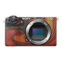 Carbon Fiber Camera Skin Compatible with Sony A6700 Mirrorless Camera (2023) - Lava Water - Premium 3M Vinyl Protective Wrap Decal Cover - Easy to Apply | Crafted in the USA by MightySkins