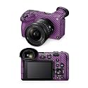 Carbon Fiber Camera Skin Compatible with Sony FX2 Digital Camera (2025) - Solid Purple - Premium 3M Vinyl Protective Wrap Decal Cover - Easy to Apply | Crafted in the USA by MightySkins