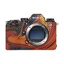 Carbon Fiber Camera Skin Compatible with Sony Alpha 9 III (2024) - Lava Water - Premium 3M Vinyl Protective Wrap Decal Cover - Easy to Apply | Crafted in the USA by MightySkins